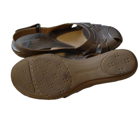 Naturalizer N5 Comfort Women's Size 10N Slingback CYRUS Leather Metallic Sandals - Picture 7 of 7